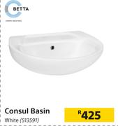 Betta Consul White Basin