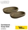 Lusso Sandstone Soap Dish-Each