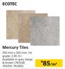 Ecotek Mercury Tiles-350mm x 350mm Per Sqm