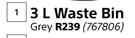 Lusso 3L Waste Bin Grey