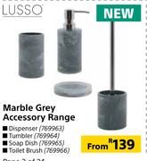 Lusso Marble Grey Accessory Range