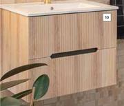 Lusso Moderno 2 Drawer Wall Mount Vanity 600mm Oak
