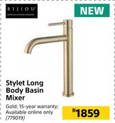 Bijiou Stylet Long Body Basin Mixer