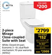 Betta 2 Piece Mirage Close Coupled Suite With Seat