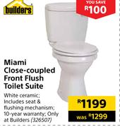 Builders Miami Close Coupled Front Flush Toilet Suite