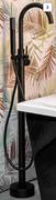 Lusso Reno Freestanding Bath Mixer & Round Hand Shower Black