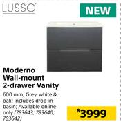Lusso Moderno Wall Mount 2 Drawer Vanity