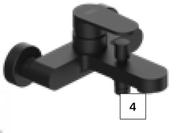 Lusso Bath Mixers Roya Matt Black