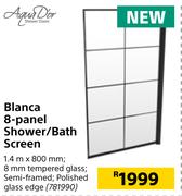 Aqua Dior Blanca 8 Panel Shower/Bath Screen