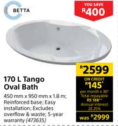 Betta 170L Tango Oval Bath