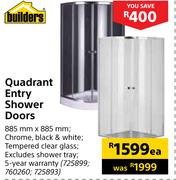 Builders Quadrant Entry Shower Doors-Each