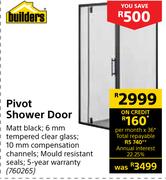 Builders Pivot Shower Door