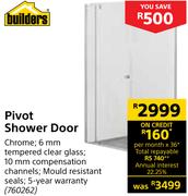 Builders Pivot Shower Door
