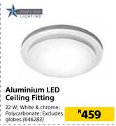 Aluminium LED Ceiling Fitting