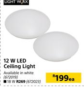 Light Worx 18W LED Ceiling Light-Each