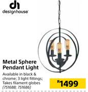 DesignHouse Metal Sphere Pendant Light
