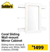 Buliders Coral Sliding Wall-Mount Mirror Cabinet