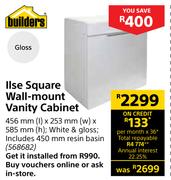 Builders Ilse Square Wall Mount Vanity Cabinet (Gloss)