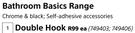 Double Hook Bathroom Basics Range-Each