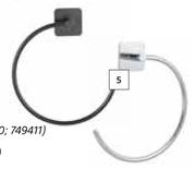 Towel Ring Bathroom Basics Range-Each