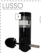 Lusso Metal Black Toilet Brush