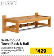 Lusso Wall Mount Towel Rack & Rail
