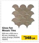 Gloss Fan Mosaic Tiles-Per Pack