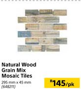 Natural Wood Grain Mix Mosaic Tiles-Per Pack