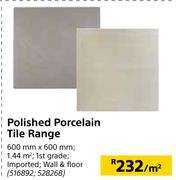 Polished Porcelain Tile Range-Per Sqm