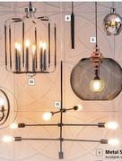 6-Light Metal Chandelier (Black) 758584