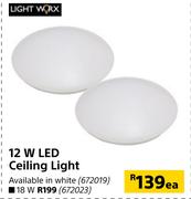Lightworx 12W LED Ceiling Light-Each