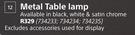 Metal Table Lamp