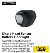 Light Worx Single Head Sensor Battery Floodlight