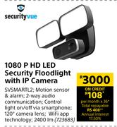 Securityvue 1080p HD LED Security Floodlight With IP Camera