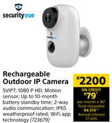 Securityvue Rechargeable Outdoor IP Camera