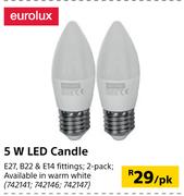 Eurolux 5W LED Candle-Per Pack