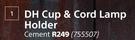 DH Cup & Cord Lamp Holder (Cement)