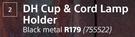 DH Cup & Cord Lamp Holder (Black Metal)