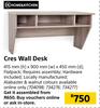 Home & Kitchen Cres Wall Desk-415mm (h) x 900mm (w) x 450mm (d)