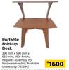 Portable Fold Up Desk-390mm x 590mm x 660mm