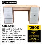 Home & Kitchen Cara Desk-750mm (h) x 1.5m (w) x 500mm (d)