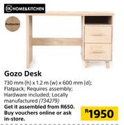 Home & Kitchen Gozo Desk-730mm (h) x 1.2m (w) x 600mm (d)