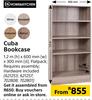 Home & Kitchen Cuba Bookcase-1.2m (h) x 600mm (w) x 300mm (d)