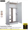 Home & Kitchen Standard Built In Cupboard (White)-2.1m (h) x 1.22m (w) x 500mm (d)