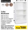 Home & Kitchen Cuba Bookcase-800mm (h) x 390mm (w) x 300mm (d)