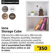 Home & Kitchen Iona Storage Cube-538mm (h) x 400mm (w) x 290mm (d)