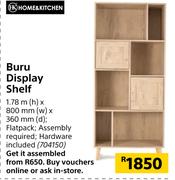 Home & Kitchen Buru Display Shelf-1.78m (h) x 800mm (w) x 360mm (d)