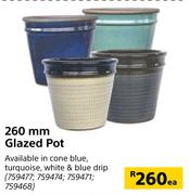 260mm Glazed Pot-Each
