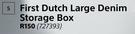 First Dutch Large Denim Storage Box