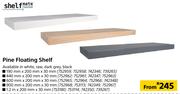 Shelfmate Pine Floating Shelf-190mm x 200mm x 30mm